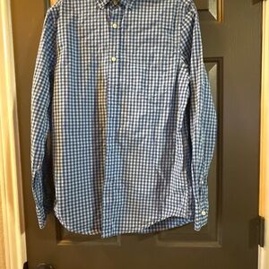 St. John's Bay Blue and White Casual Button Down Shirt